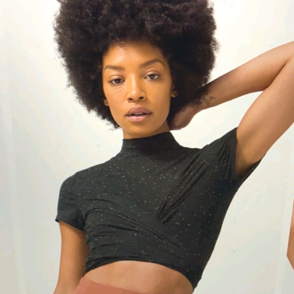 Time To Restore Mock Neck Top